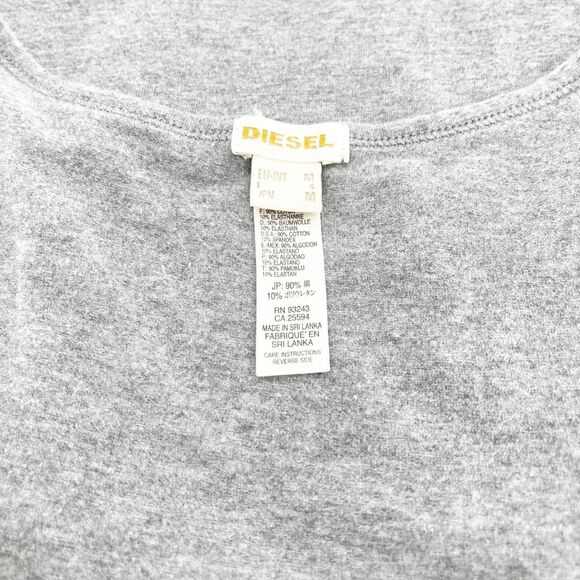 Diesel Only The Brave Muscle Tee Mens Size M Gray Pullover Cotton Basic - Picture 4 of 5